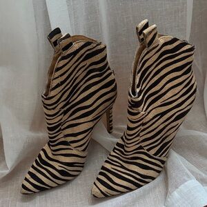 Jessica Simpson Zebra Print Ankle Boots